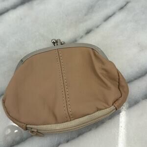 NWT cream leather coin purse